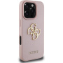 Guess Grained 4G Metal Logo Case za iPhone 16 Pro - Pink