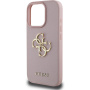 Guess Grained 4G Metal Logo Case za iPhone 16 Pro - Pink