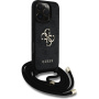 Guess 4G metalna maska s logotipom i uzicom za iPhone 16 Pro - siva