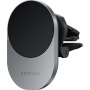 Satechi Magnetski držač za ventilaciju za auto s bežičnim punjenjem za iPhone - Space Gray
