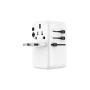 FIXED Voyager univerzalni putni adapter s 3x USB-C / USB-A priključcima i izvlačnim utikačima - 120W - bijeli