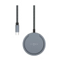 FIXED MagPad Pro bežični MagSafe punjač s preklopnim stalkom za iPhone / AirPods - 15W - siva