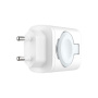 FIXED Power Socket adapter za punjenje s USB-C / USB-A priključcima i sklopivim punjačem za Apple Watch - 33W - bijeli