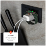 FIXED Power Socket adapter za punjenje s USB-C / USB-A priključcima i sklopivim punjačem za Apple Watch - 33W - bijeli