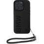 BMW Kožna maska Signature and Strap za iPhone 16 Pro Max - crna