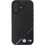 BMW M Carbon Tricolor Stripe maska sa MagSafe za iPhone 16 - crna