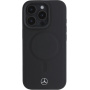 Mercedes Smooth Leather case sa MagSafe za iPhone 16 Pro Max - crna
