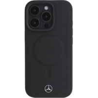 Mercedes Smooth Leather case sa MagSafe za iPhone 16 Pro Max - crna