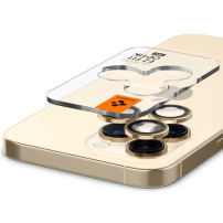 Spigen Glass EZ Fit Optik Pro kaljena stakla za zaštitu leća fotoaparata za iPhone 14 Pro / 14 Pro Max - zlatna