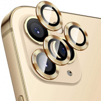 Enkay Zaštitno kaljeno staklo stražnje kamere s aluminijskim okvirom za iPhone 12 Pro Max - Zlatno