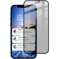IMAK Super izdržljivo Anti-spy kaljeno staklo za iPhone 12 Pro Max - crno