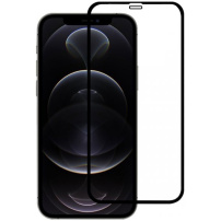 Kaljeno 2.5D staklo pro iPhone 12 / 12 Pro - crno