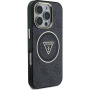 Guess IML 4G Glitter and Triangle Logo maska sa MagSafe za iPhone 16 Pro - siva