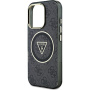 Guess IML 4G Glitter and Triangle Logo maska sa MagSafe za iPhone 16 Pro - siva