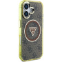 Guess IML 4G Glitter and Triangle Logo maska sa MagSafe za iPhone 16 - smeđa