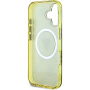 Guess IML 4G Glitter and Triangle Logo maska sa MagSafe za iPhone 16 - smeđa
