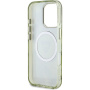 Guess IML Glitter Magnolia and Triangle Logo maska sa MagSafe za iPhone 16 Pro - zelena
