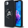 Karl Lagerfeld K&CH Heads silikonska maskica s MagSafe za iPhone 16e / 17e - crna