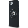 Karl Lagerfeld K&CH Heads silikonska maskica s MagSafe za iPhone 16e / 17e - crna