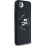 Karl Lagerfeld K&CH Heads silikonska maskica s MagSafe za iPhone 16e / 17e - crna