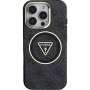 Guess IML 4G Glitter and Triangle Logo maska sa MagSafe za iPhone 16 Pro - siva