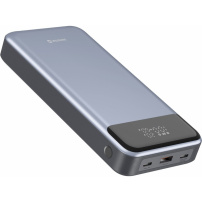 Swissten power bank s 2x USB-C / USB-A priključka - 30.000 mAh - siva