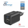 Swissten GaN adapter za punjenje s USB-C / USB-A priključcima - 45W - crni