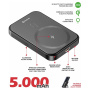 Swissten bežični MagSafe powerbank sa stalkom i USB-C priključkom - 5 000 mAh - crna