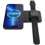 Swissten 2u1 bežični punjač za iPhone / Apple Watch / AirPods - 10W - crni