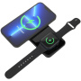 Swissten 2u1 bežični punjač za iPhone / Apple Watch / AirPods - 10W - crni