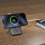 Swissten bežični MagSafe powerbank sa stalkom i USB-C priključkom - 10 000 mAh - crna