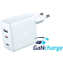 Swissten GaN adapter za punjenje s 2x USB-C / USB-A priključcima - 70W - bijeli