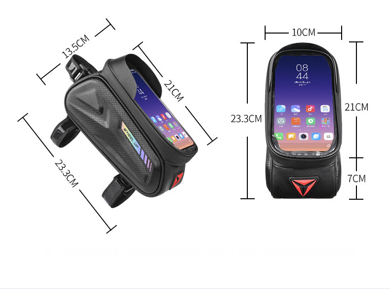 Wheel up Bike Bag vodootporna torba za bicikl s prostorom za iPhone - crna