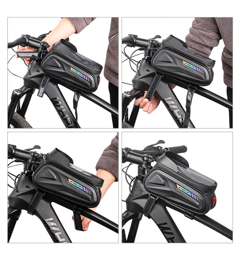 Wheel up Bike Bag vodootporna torba za bicikl s prostorom za iPhone - crna