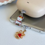 Čep za prašinu s privjeskom za USB-C konektor za Apple uređaje - ruža u okviru