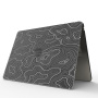 Mat prozirna maska s apstraktnim motivom za MacBook Air 13" (A1237 / A1304 / A1369 / A1466) - crna