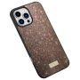 SULADA elegantna glitter maska za iPhone 16 Pro - smeđa