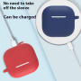 Silikonska futrola s karabinerom i vezicom protiv gubitka za AirPods 4 / 5 - crna