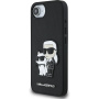 Karl Lagerfeld Saffiano Karl and Choupette maskica za iPhone 16e / 17e - crna