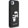 Karl Lagerfeld Saffiano Karl and Choupette maskica za iPhone 16e / 17e - crna