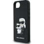Karl Lagerfeld Saffiano Karl and Choupette maskica za iPhone 16e / 17e - crna