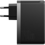 Baseus GaN5 Pro brzi punjač adapter set s 2x USB-C / USB-A priključka i USB-C na USB-C kabel - 140W - 1 m - crni