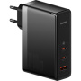 Baseus GaN5 Pro brzi punjač adapter set s 2x USB-C / USB-A priključka i USB-C na USB-C kabel - 140W - 1 m - crni