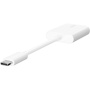 BELKIN RockStar audio i adapter za punjenje - 2x USB-C na USB-C - bijeli
