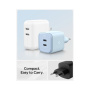 Spigen ArcStation Pro GaN adapter za punjenje s 2x USB-C priključka - 45W - crni