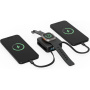 ENERGEA MagPac Mini Plus bežični MagSafe powerbank s 2x integriranim USB-C kabelom i USB-C priključkom - 10 000 mAh - crna