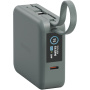 ENERGEA MagPac Mini Plus bežični MagSafe powerbank s 2x integriranim USB-C kabelom i USB-C priključkom - 10 000 mAh - sivozelena