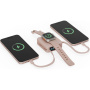 ENERGEA MagPac Mini Plus bežični MagSafe powerbank s 2x integriranim USB-C kabelom i USB-C priključkom - 10 000 mAh - ružičasta