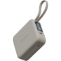 ENERGEA MagPac Mini Plus bežični MagSafe powerbank s 2x integriranim USB-C kabelom i USB-C priključkom - 10 000 mAh - bež