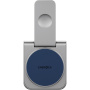 ENERGEA MagDuo 2u1 sklopivi bežični MagSafe punjač za iPhone / Apple Watch - 15W - siva